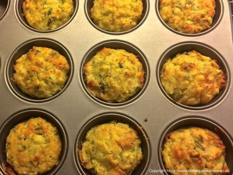 Squash hvidløgsmuffins
