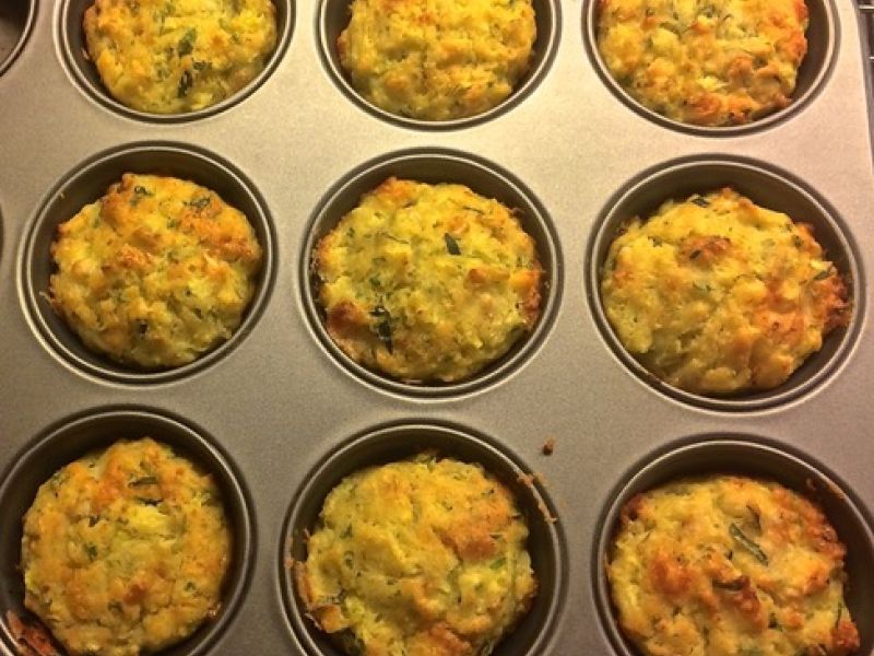 Squash hvidløgsmuffins