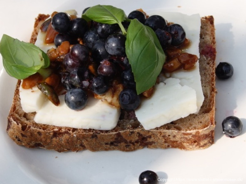 Ristet rugbrød med gedeost