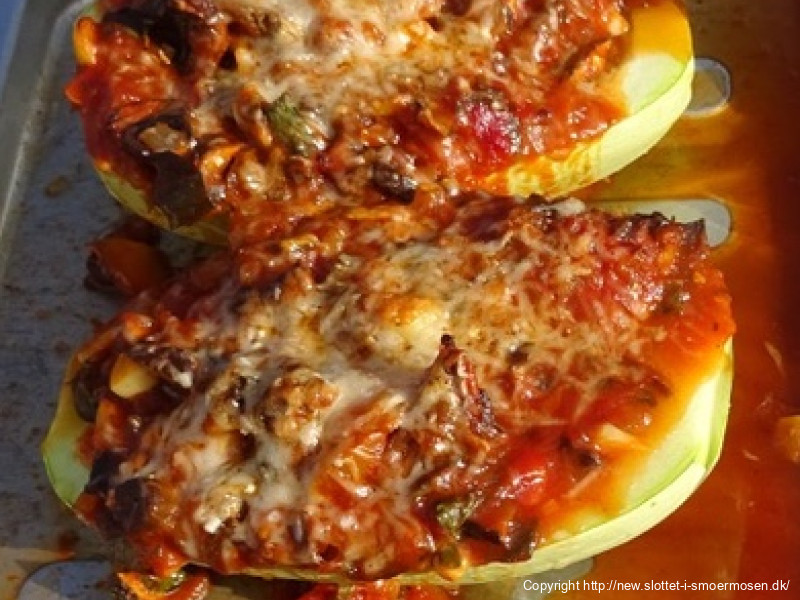 Squash spaghetti, fyldte