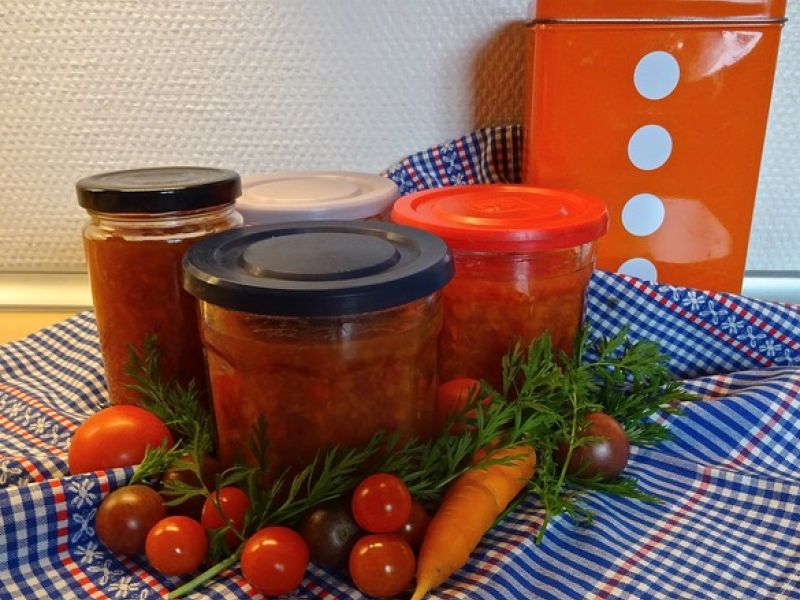 Tomat - gulerods marmelade